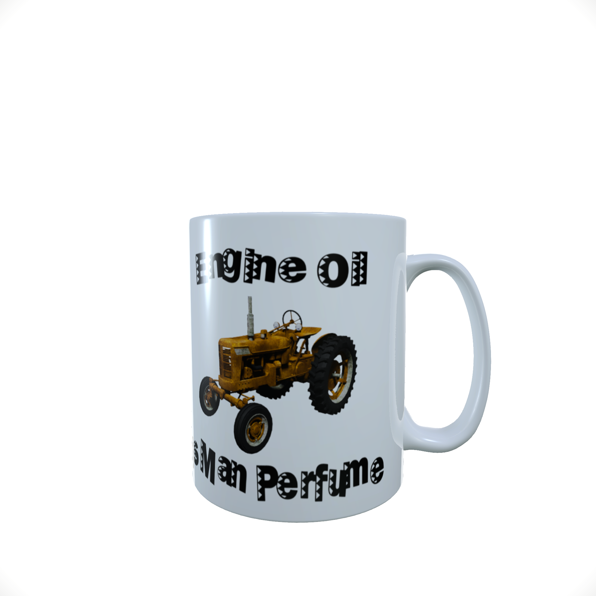 Yellow Tractor Steam Engine Ceramic Mug - Engine Oil Is ...